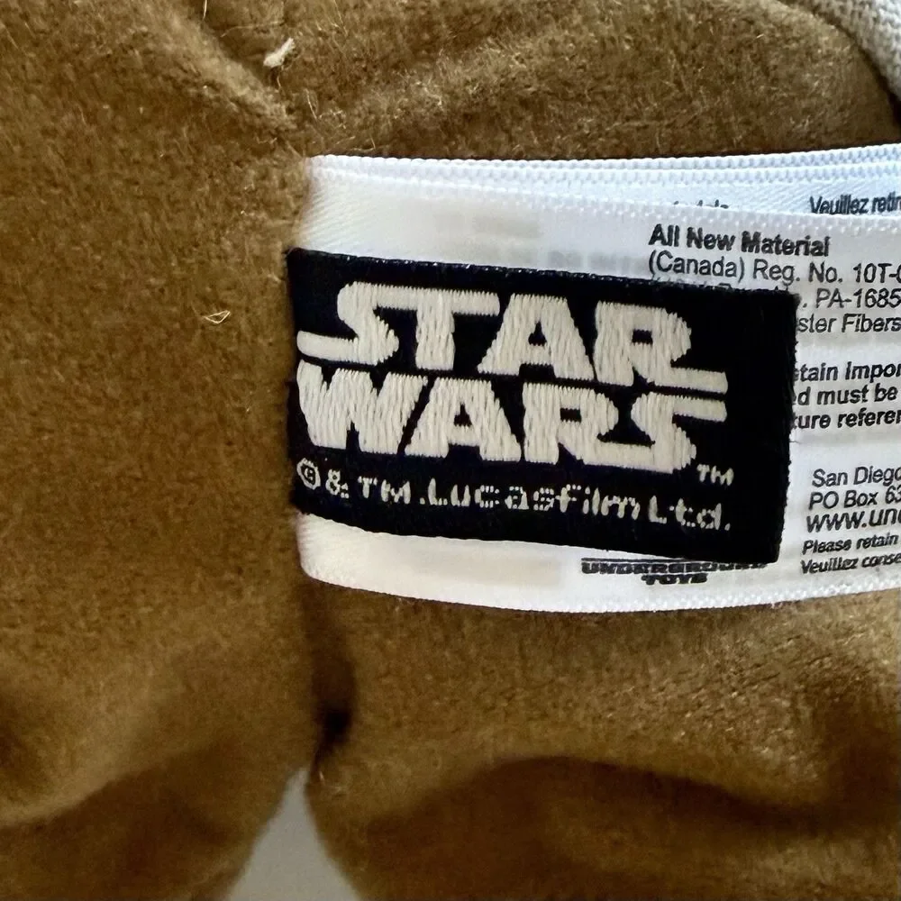 Disney Star Wars Yoda Felt with Linen Jacket Stuffed Animal 9 Inches Tall - READ